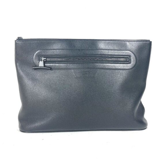 LOUIS VUITTON Black Leather Pouch - Picture 1 of 10
